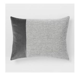 Belgian Flax Linen and Velvet Blocked Shams